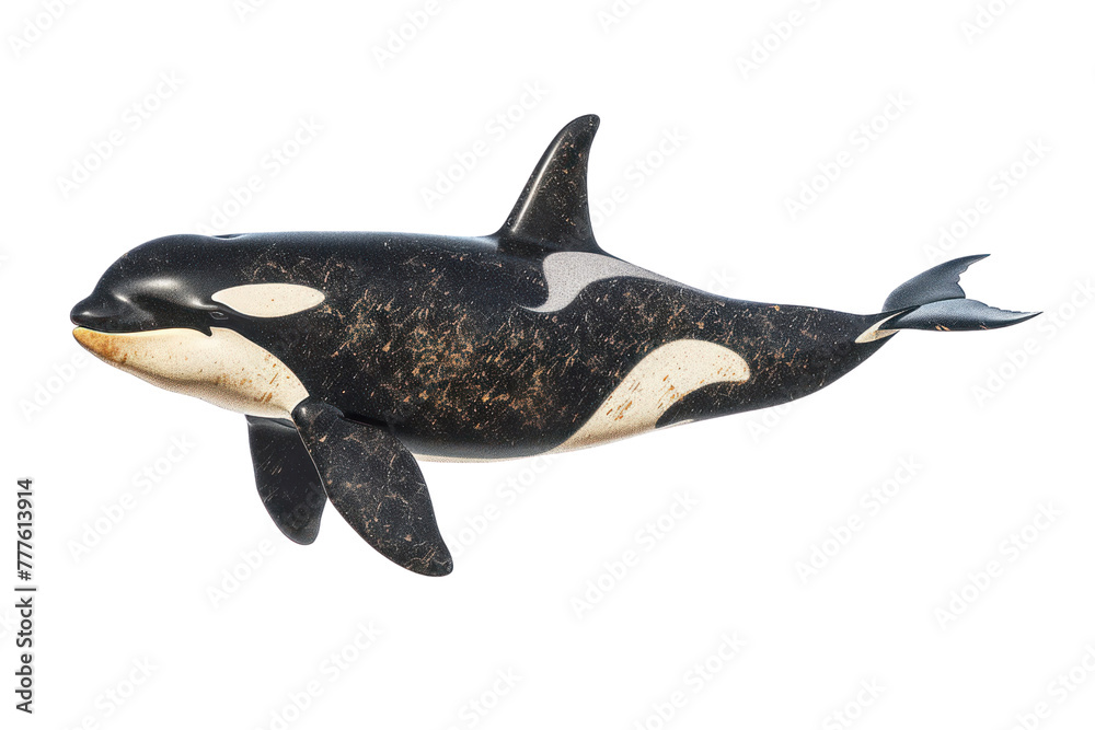 Fototapeta premium Orca on isolated transparent background
