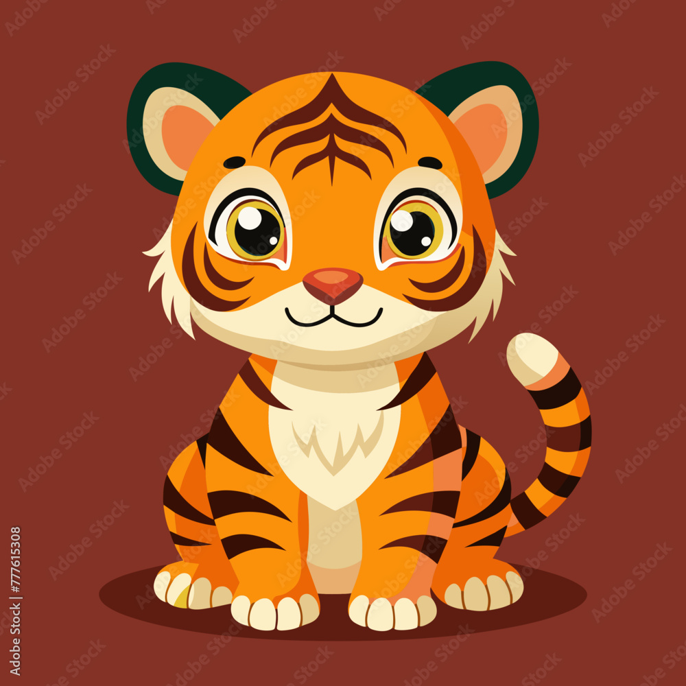 baby tiger vector art baby tiger vector art