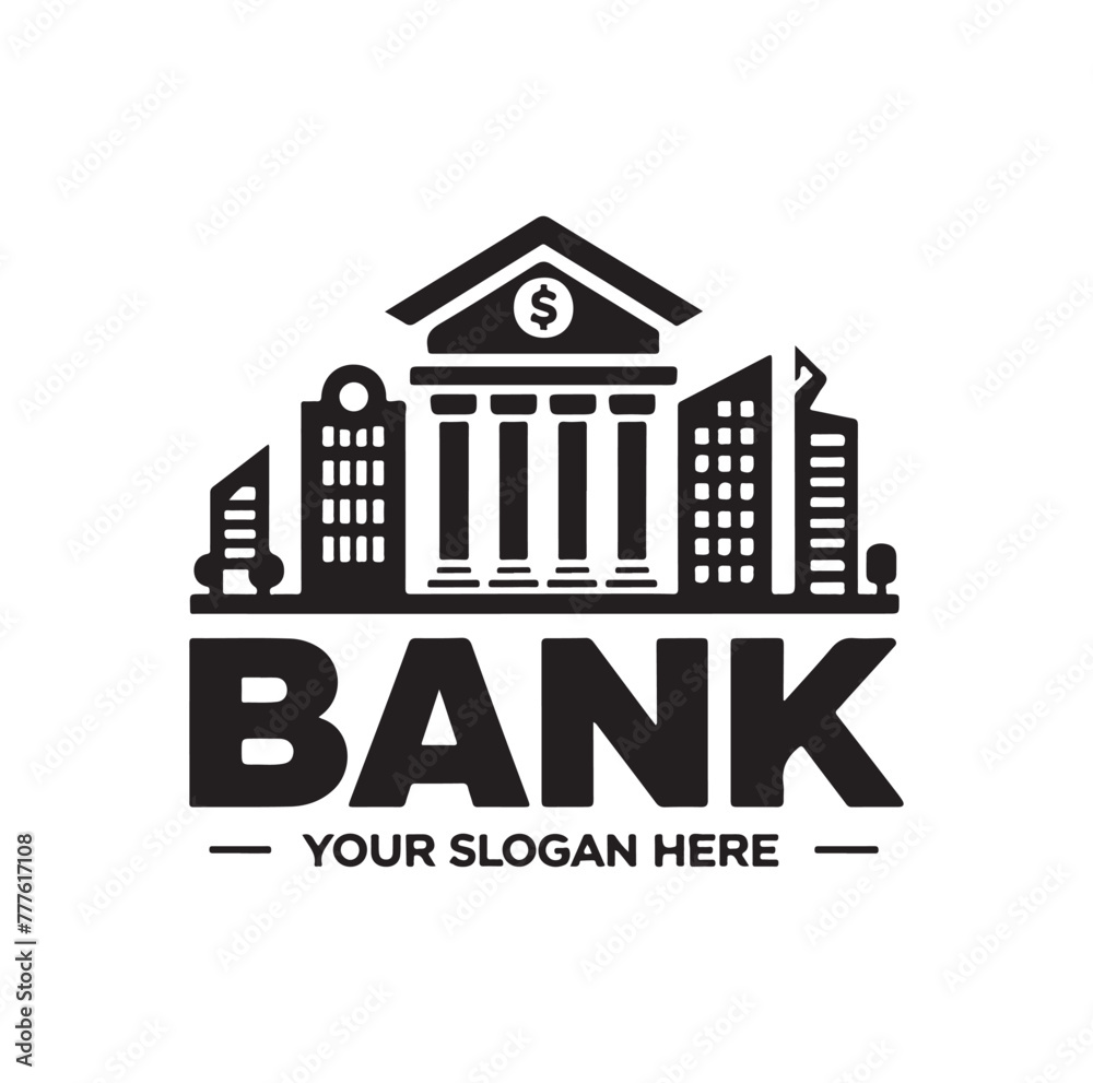 Bank logo icon vector illustration
