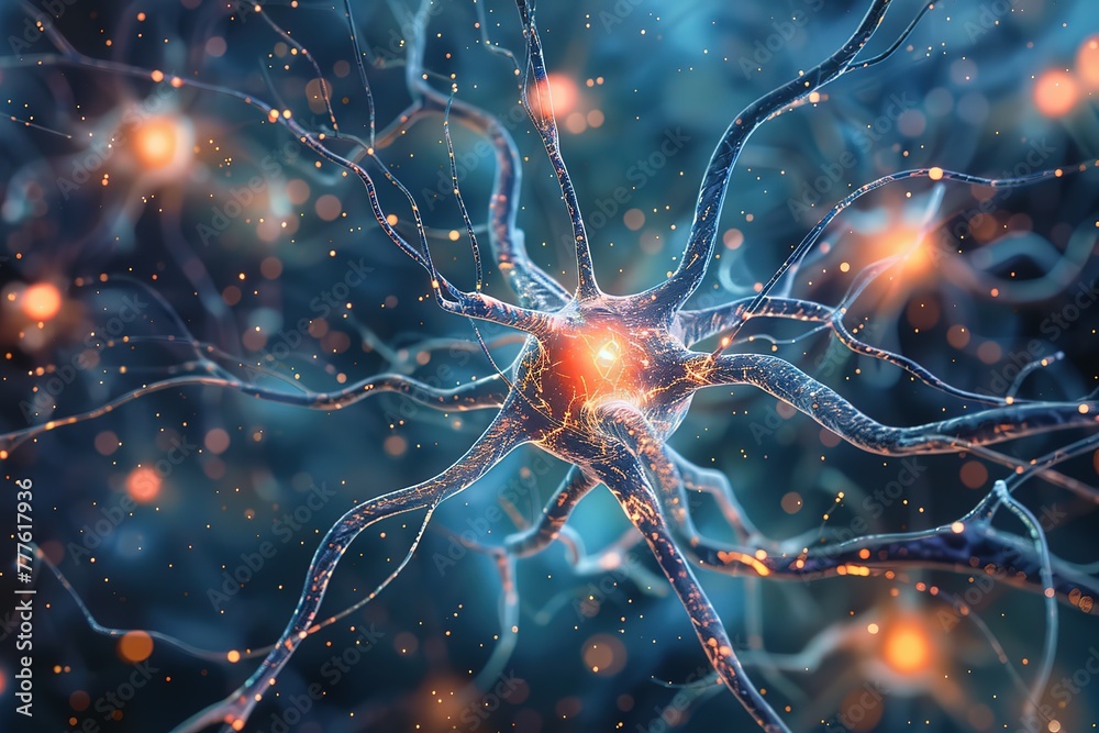 Nerve cells, medical science concept