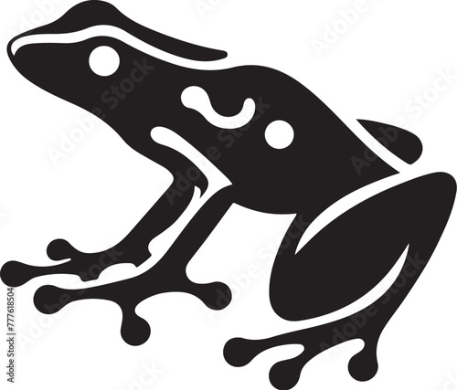 VECTORIZED POISON FROG ILLUSTRATION FOR DIGITAL CONTENT GENERATION, VECTORIZED POISON FROG SILHOUETTE FOR STICKERS, PRINTS, WEB PAGES, ICONS, ILLUSTRATIONS AND IMAGE EDITING