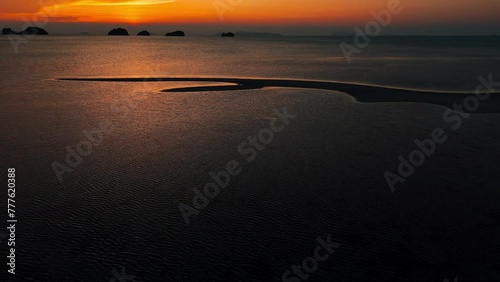 An exotic foreland before several islands in the distance