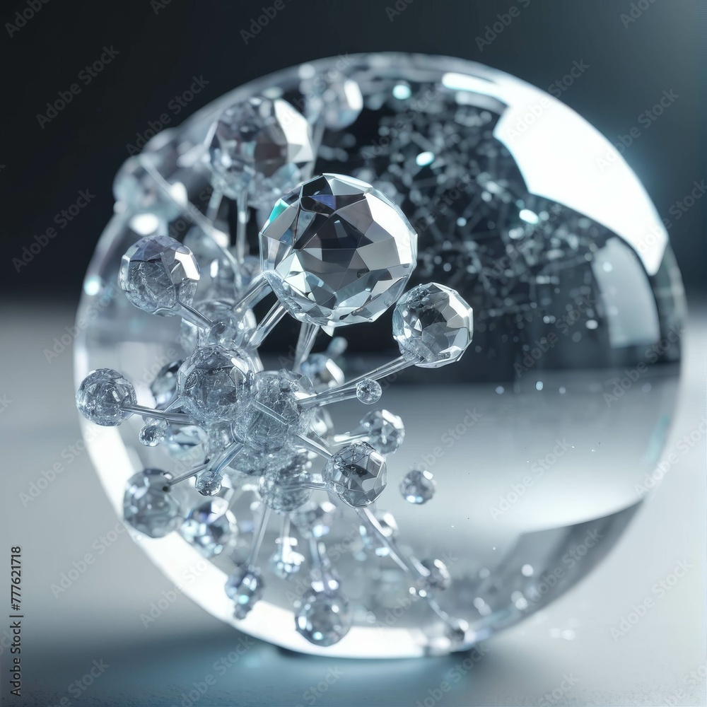 Crystal Ball With Snowflake Inside