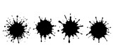 Black splatter blob ink flash