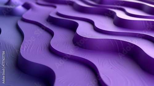 3d render of purple wavy abstract background
