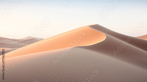 Minimalist sand dune scenery at dawn