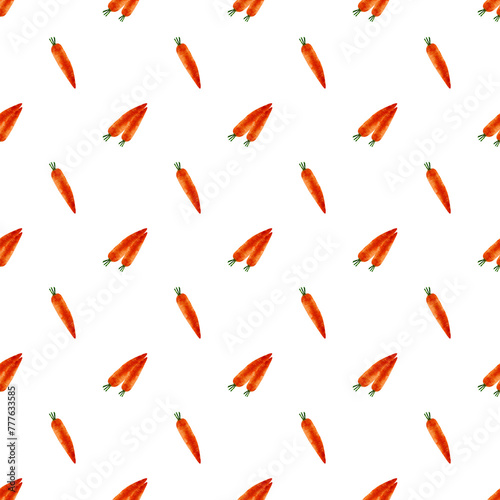 Vegetable pattern seamless carrot 