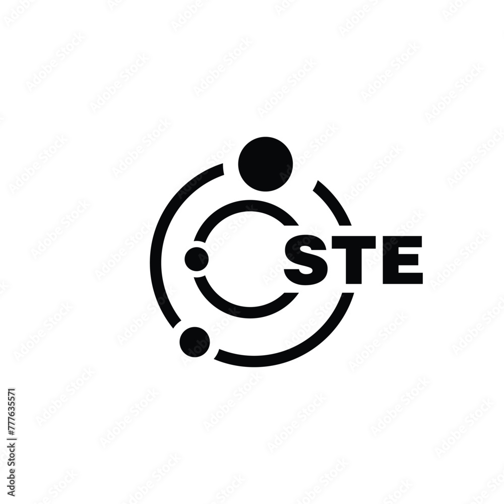 STE letter logo design on white background. STE logo. STE creative initials letter Monogram logo icon concept. STE letter design STE letter logo design on white background. STE logo. STE creative initials letter Monogram logo icon concept. STE letter design