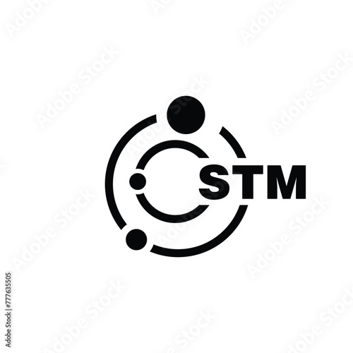 STM letter logo design on white background. STM logo. STM creative initials letter Monogram logo icon concept. STM letter design photo