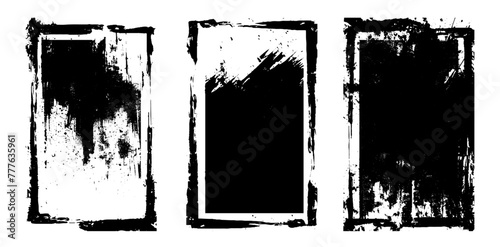 Realistic photo frame texture overlay, worn paper effect. Old vintage paper cover overlay vertical frame with worn rough grunge effect. set. Overlay stamps collection, vintage effect.