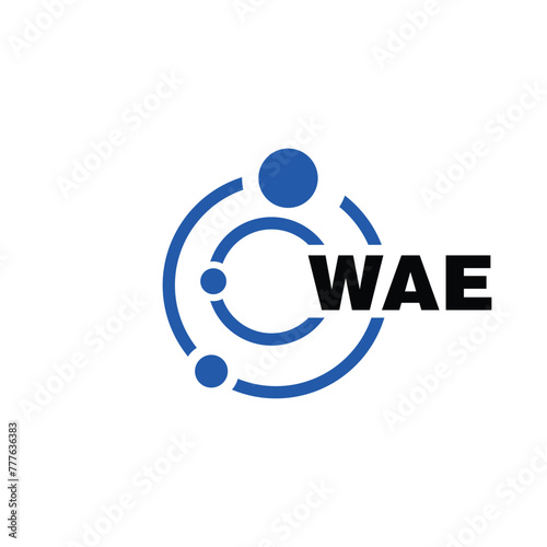 WAE letter logo design on white background. WAE logo. WAE creative initials letter Monogram logo icon concept. WAE letter design photo