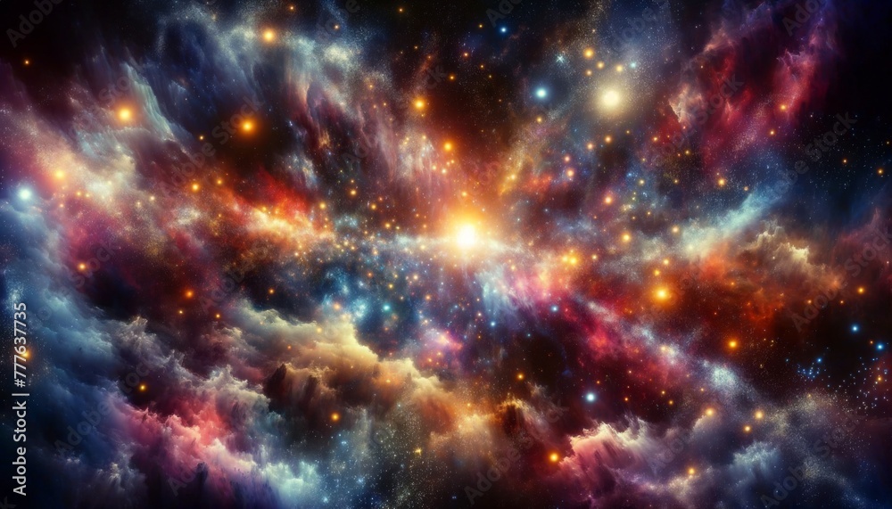 Planets and galaxy, science fiction wallpaper. Beauty in the universe.