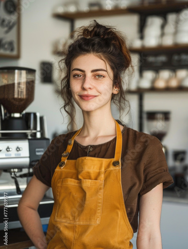 Portrait of female coffeeshop owner © romanets_v