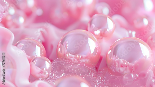 pink pearlescent pustules close-up