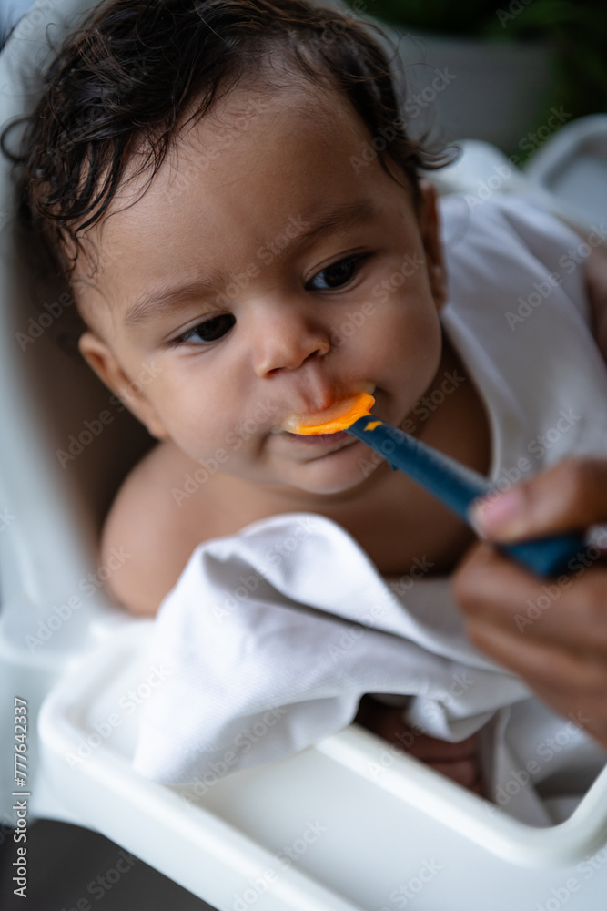 Cute baby eating food Cute baby eating food