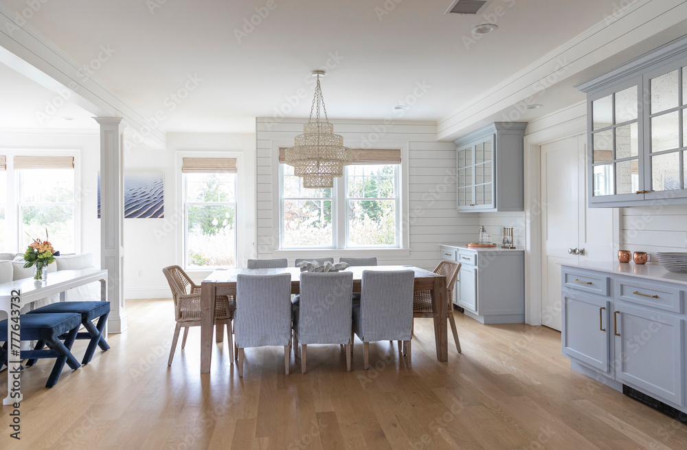 Contemporary home dining room with nobody Contemporary home dining room with nobody