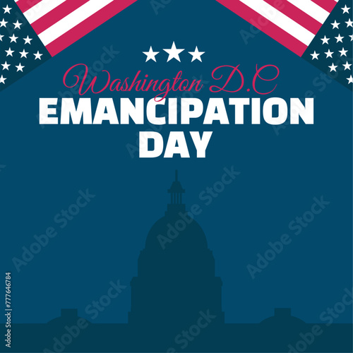 Canvas-taulu Emancipation day in Washington DC