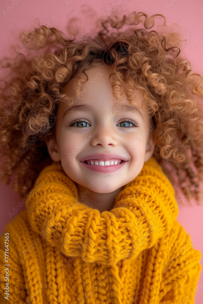 A portrait of a cute, happy Caucasian girl, radiating joy and warmth A portrait of a cute, happy Caucasian girl, radiating joy and warmth