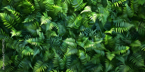 Tropical green leaves background  nature wallpaper - Ai Generated