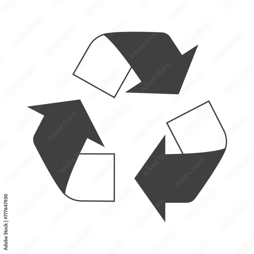 Recycling icon on transparent background Recycling icon on transparent background