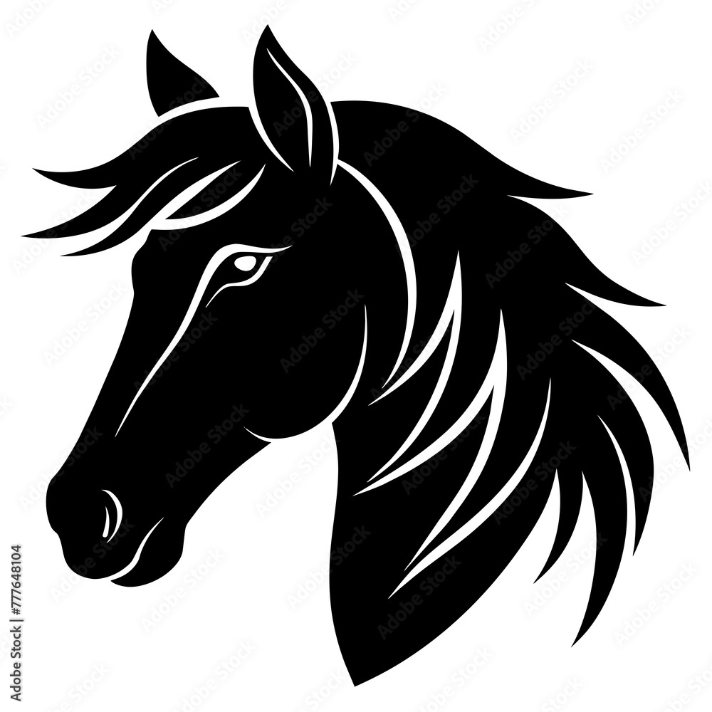 Equine Elegance Horse Head Icon Vector Perfect for Designs