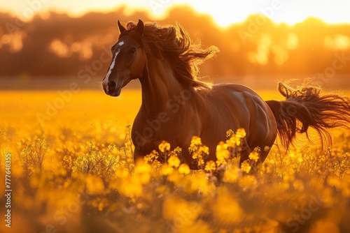 horse in the field