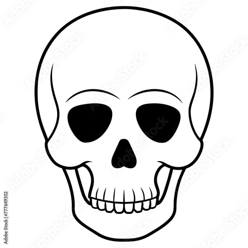 Discover Exquisite Human Skull Silhouette Vector Graphics for Your Designs