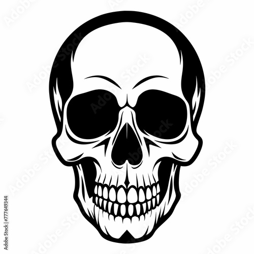 Discover Exquisite Human Skull Silhouette Vector Graphics for Your Designs
