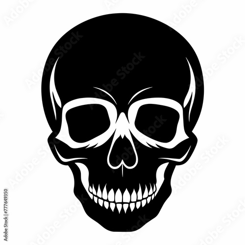 Discover Exquisite Human Skull Silhouette Vector Graphics for Your Designs