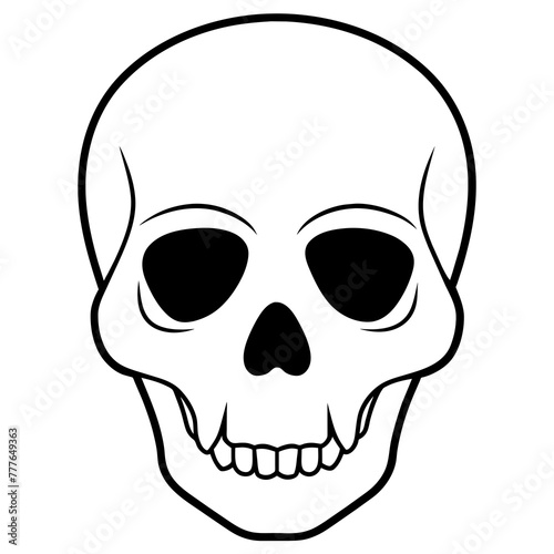 Discover Exquisite Human Skull Silhouette Vector Graphics for Your Designs
