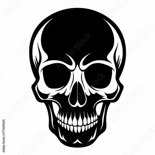 Discover Exquisite Human Skull Silhouette Vector Graphics for Your Designs