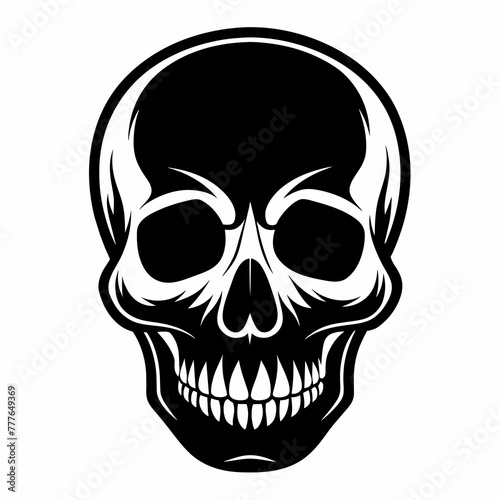 Discover Exquisite Human Skull Silhouette Vector Graphics for Your Designs