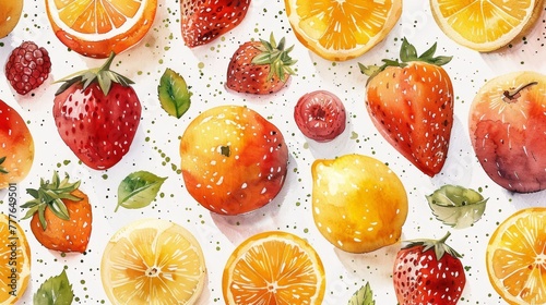 Summer Fruit Seamless Pattern