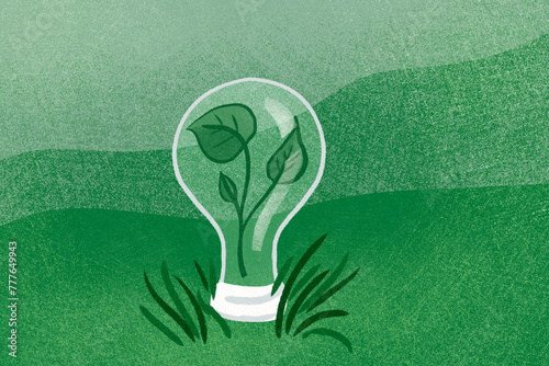 Green energy lightbulb