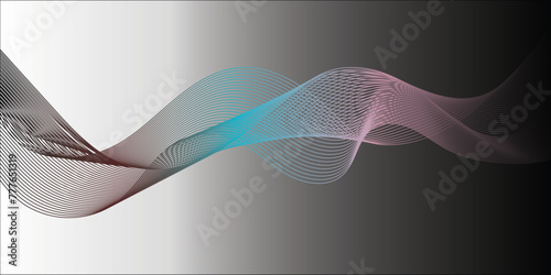 Midnight Melody: Enigmatic Blackish Gradient Waves