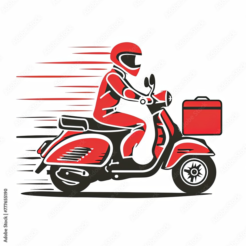 Icon of Speedy Delivery Service on white background. Icon of Speedy Delivery Service on white background.