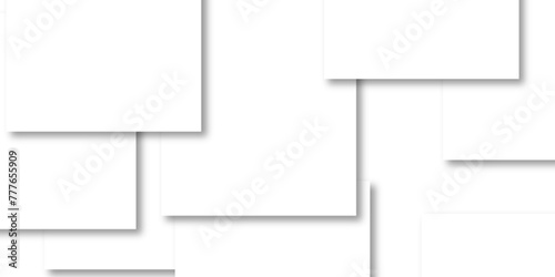Wallpaper Mural Abstract design with white transparent material in triangle and square shapes on white background. Square in bright light with paper texture.Modern and creative design with different size white boxes. Torontodigital.ca