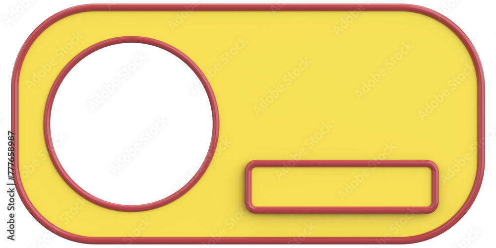 Profile box. Social media profile. 3D illustration. Profile box. Social media profile. 3D illustration.