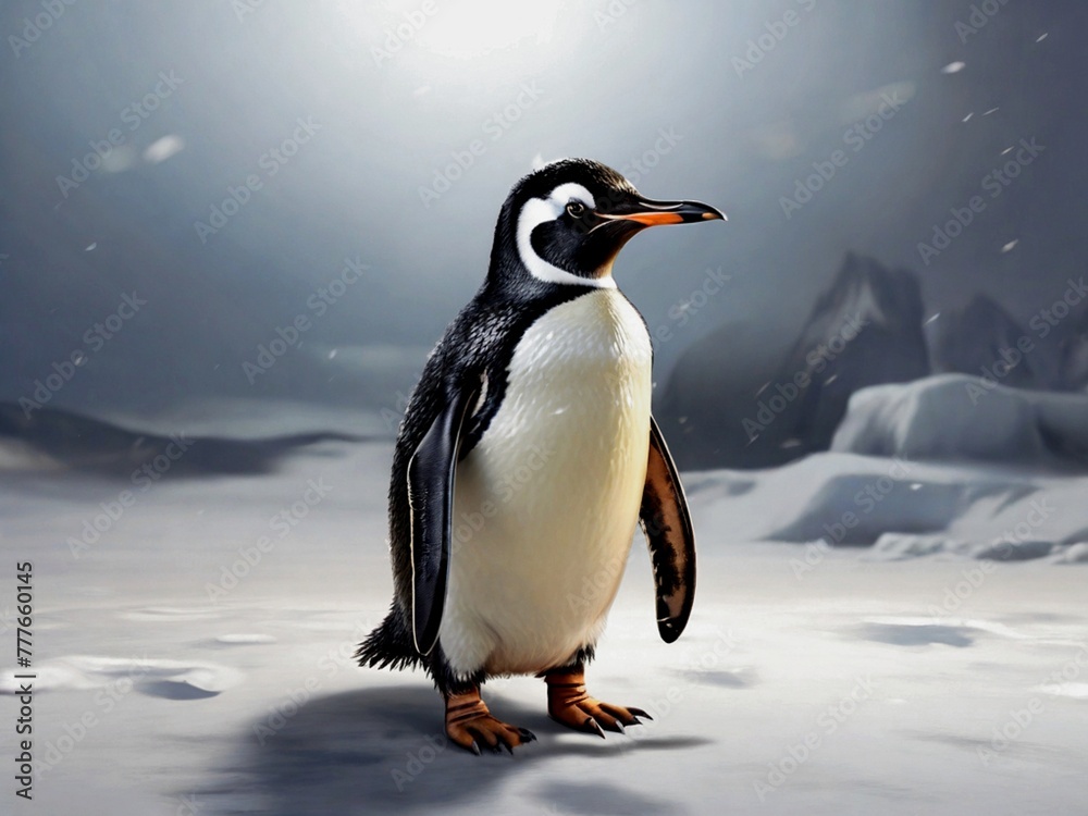 Obraz premium penguin on the snow