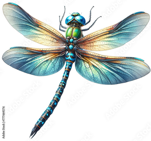 Enchanting Whimsical Wings: Delight in the Beauty of Watercolor Dragonflies - Perfect for Nature Lovers and Art Enthusiasts