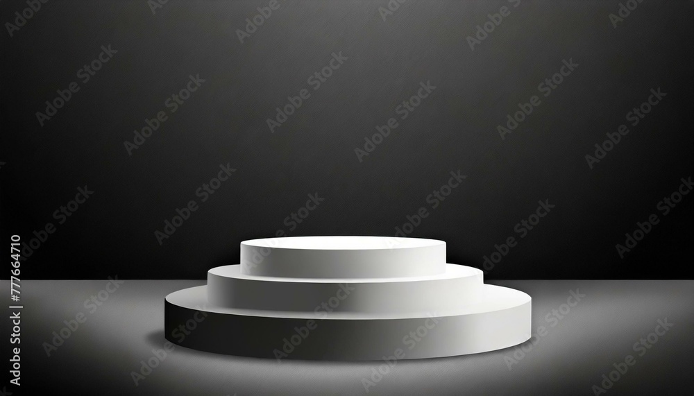 Exhibition Pedestal on Dark Background Exhibition Pedestal on Dark Background