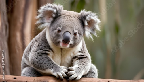 A-Koala-With-Its-Paws-Pressed-Together-In-A-Cute-G- © Isas