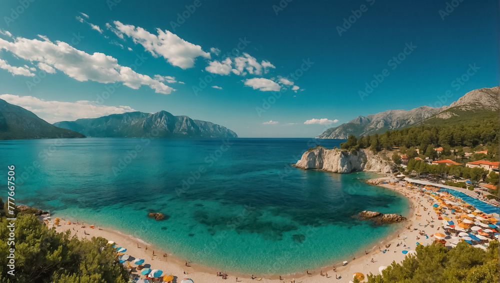 magnificent Becici beach in Montenegro
