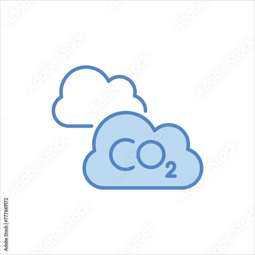 CO2  Icon editable stock vector icon