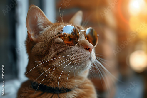 Cat with sunglass © Alexandre