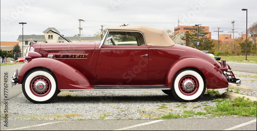 Red classic convertible car