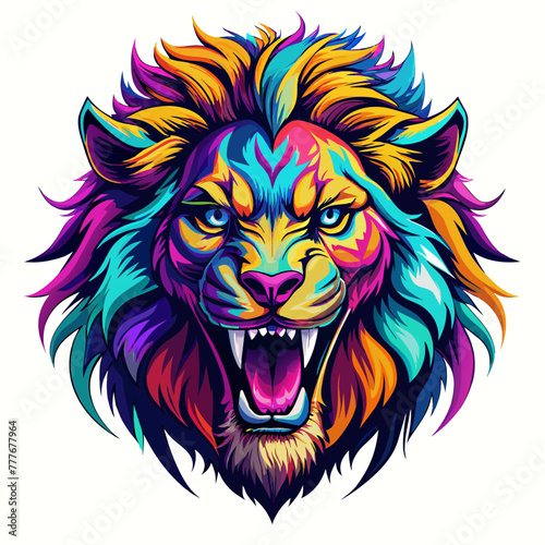 tiger  lion  vector  head  animal  tattoo  face  