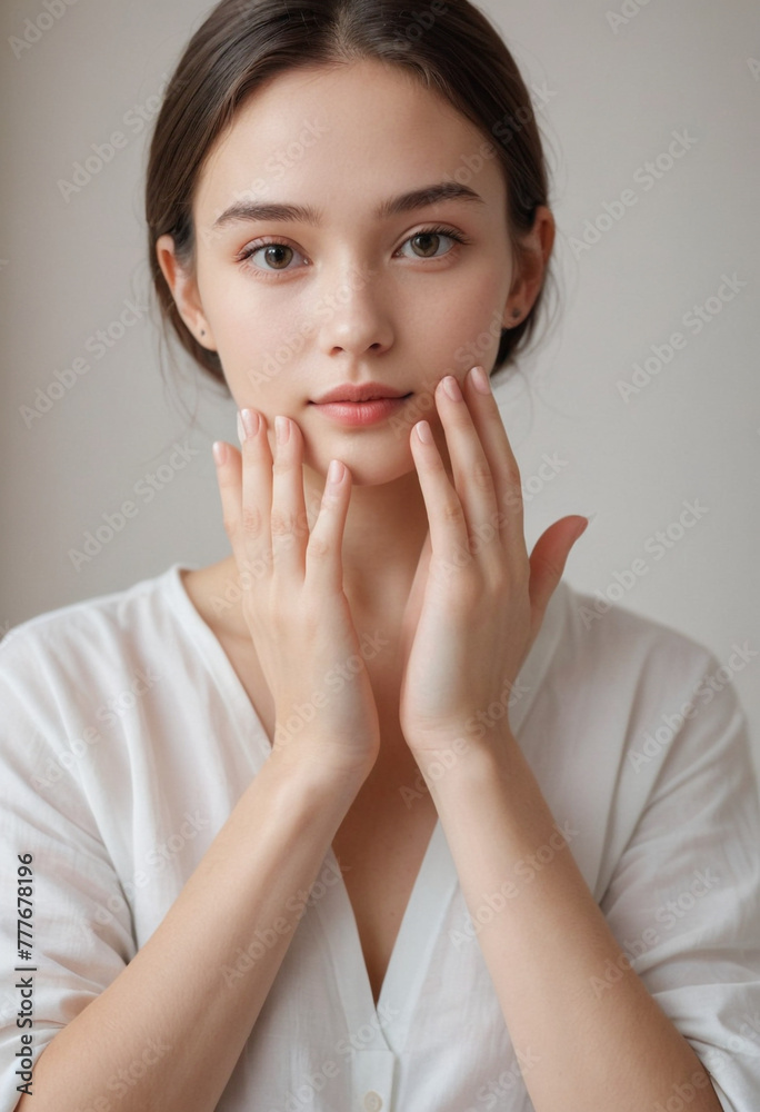 hands of young women indoors. The slender and tender white hands look very delicate hands of young women indoors. The slender and tender white hands look very delicate
