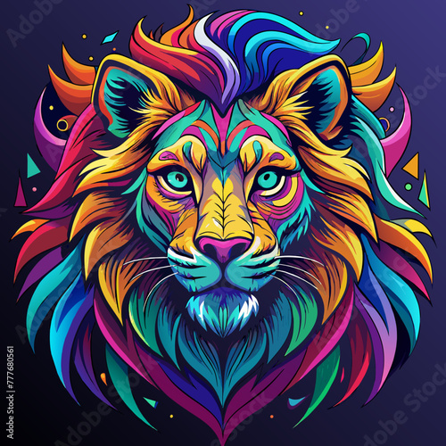 lion, head, tiger, animal, tattoo, vector, wild, cat, 