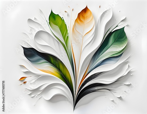 Abstract drawing of the harmony of nature and the beauty of plants.